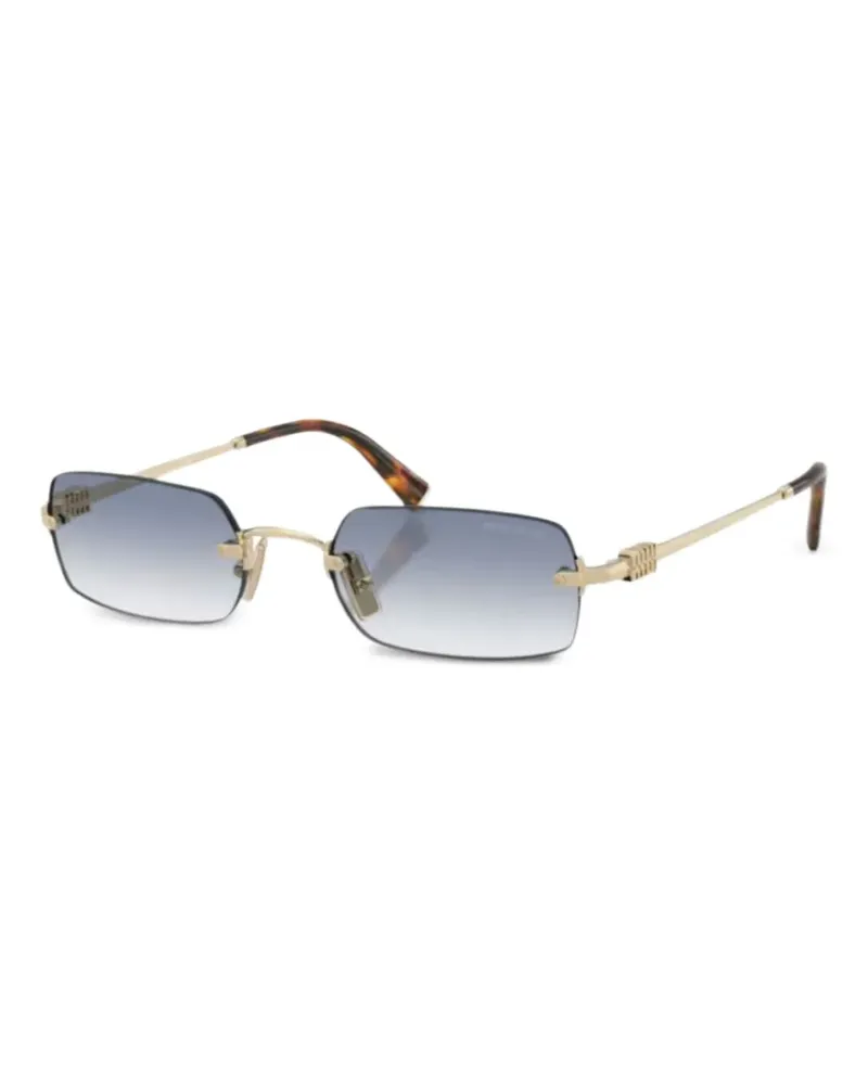 Miu Miu Sonnenbrille mit eckigem Gestell - Gold Gold
