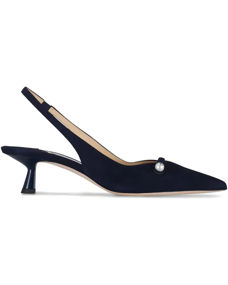 Jimmy Choo Amita Wildleder-Pumps mit Perlen - Blau Blau