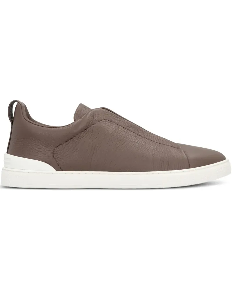 Ermenegildo Zegna Triple Stitch Loafer - Braun Braun