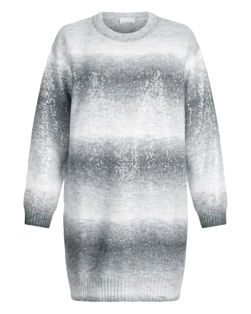 Liu Jo Strickkleid mit Pailletten - Grau Grau
