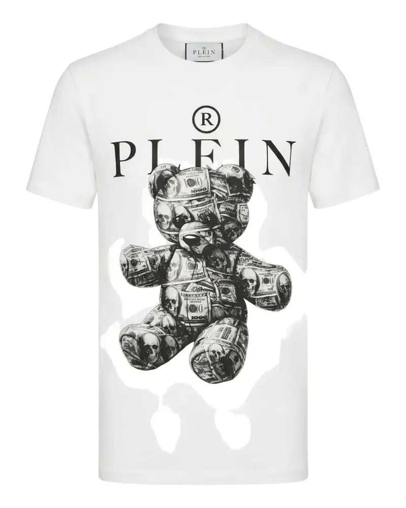 Philipp Plein jersey T-shirt Skull Teddy Dollar - Weiß Weiß