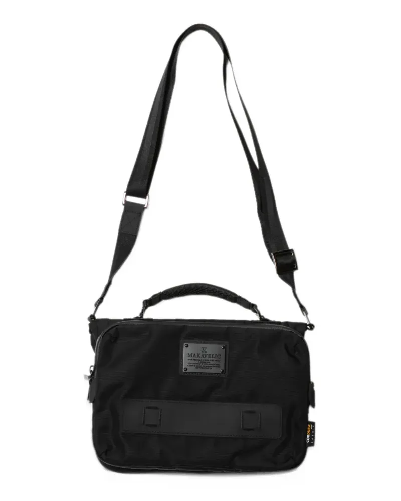 Makavelic logo-plaque laptop bag - Schwarz Schwarz