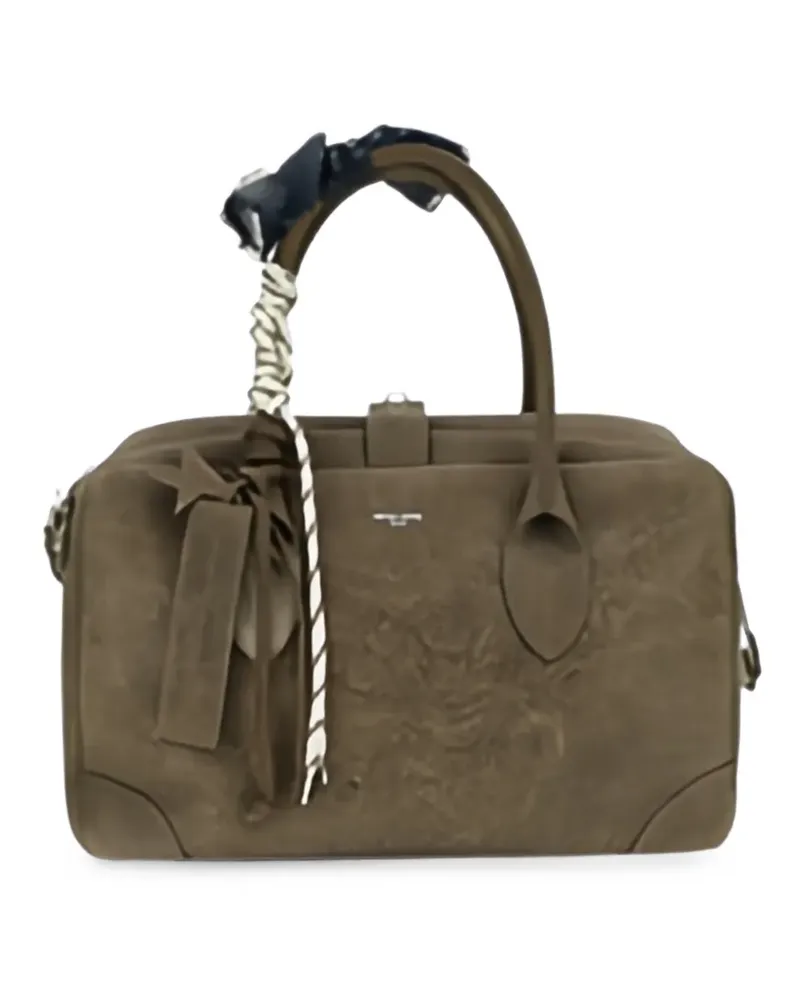Golden Goose medium Vita floral-embossed travel bag - Braun Braun