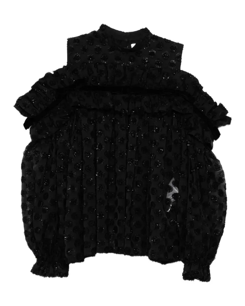 Noir Kei Ninomiya Bluse mit Perlen - Schwarz Schwarz