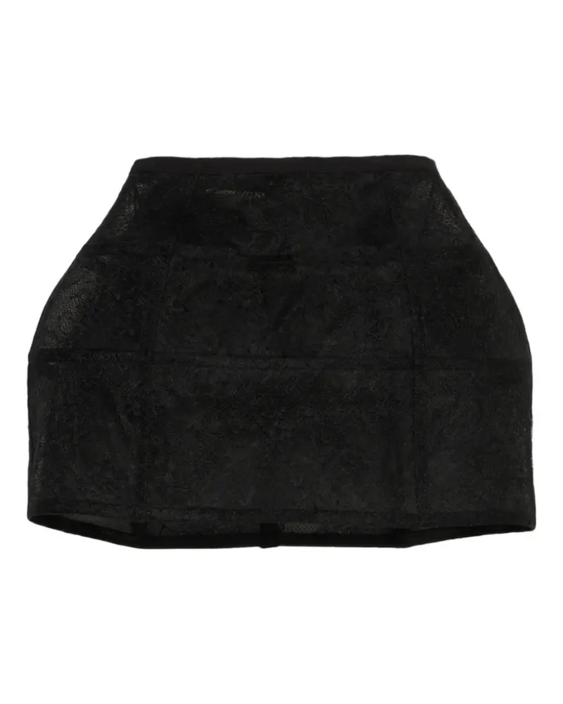 Blumarine Minirock mit Spitzeneinsatz - Schwarz Schwarz