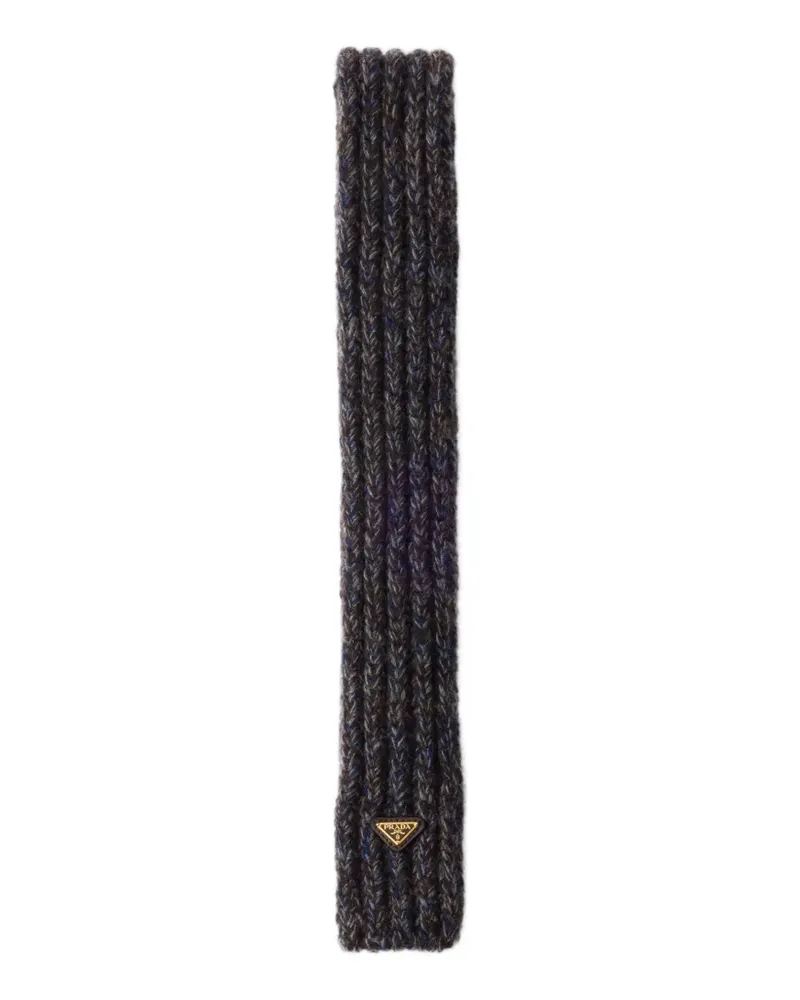 Prada Schal aus Wolle und Mouliné-Kaschmir - Braun Braun