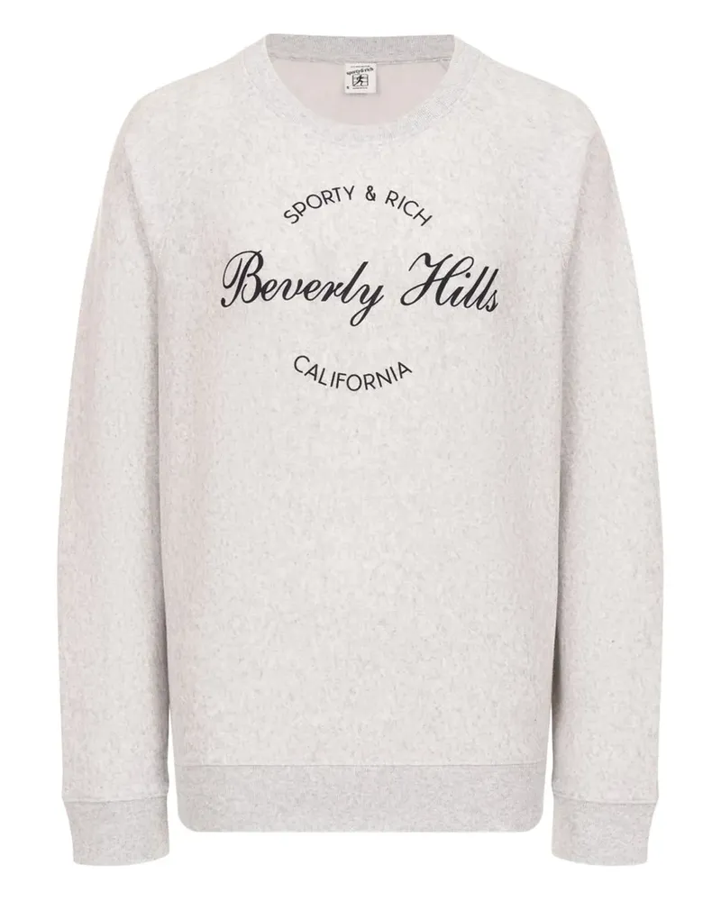 SPORTY & RICH Beverly Hills Script Sweatshirt - Grau Grau