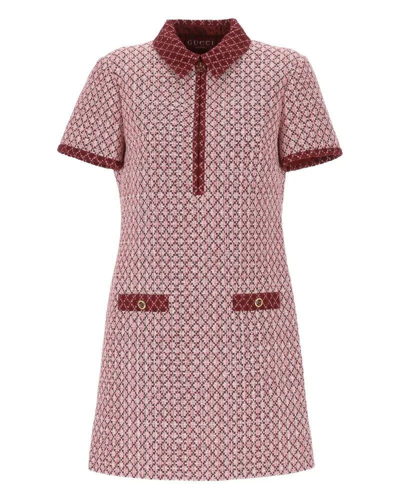 Gucci diamond-patterned mini dress - Rosa Rosa