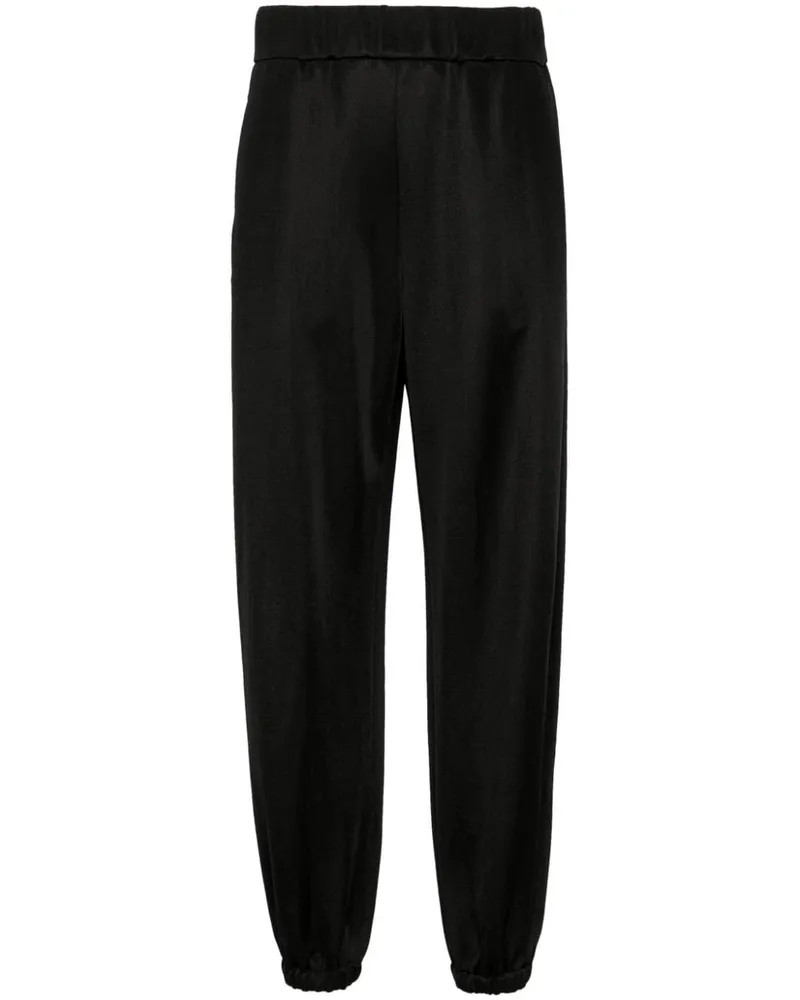 Jil Sander Tapered-Hose mit hohem Bund - Schwarz Schwarz