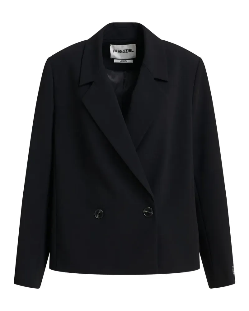 Essentiel Kosy double-breasted oversized blazer - Schwarz Schwarz