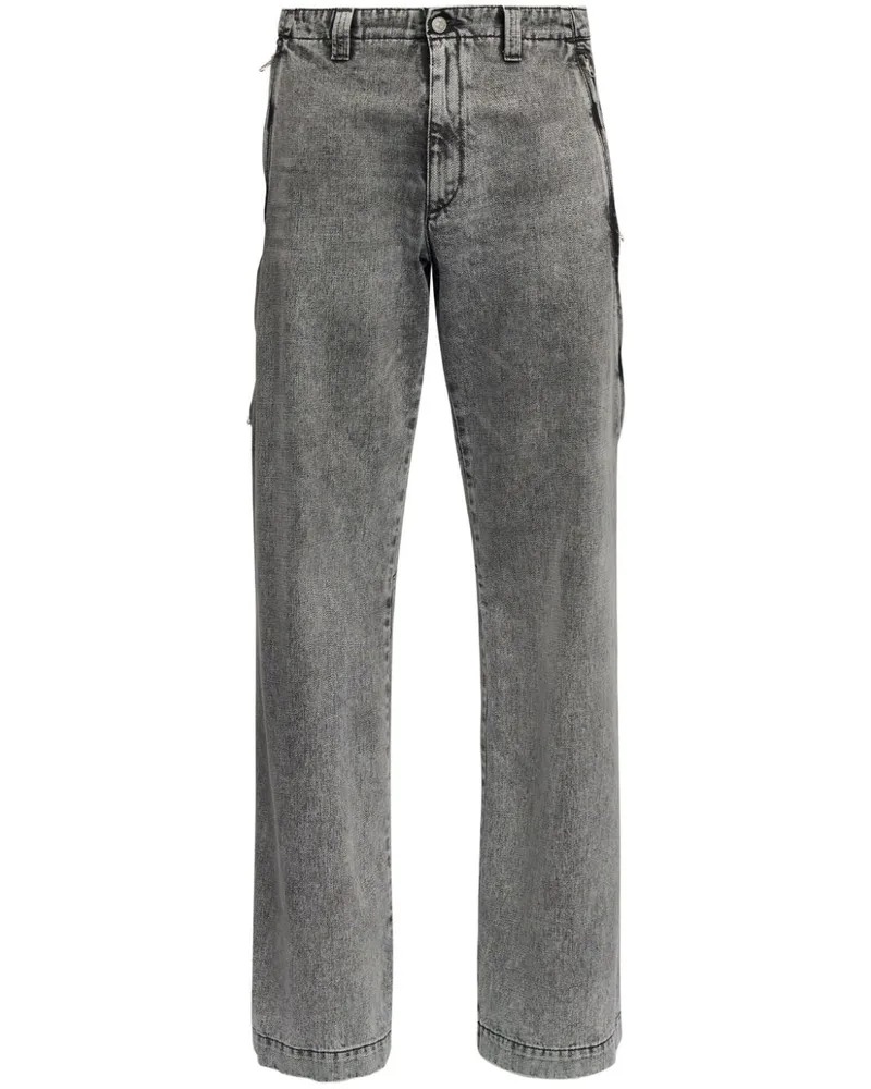 Maison Margiela Halbhohe Straight-Leg-Jeans Grau