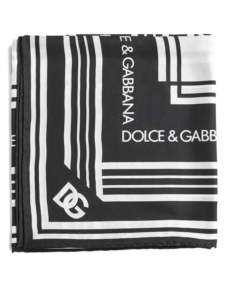 Dolce & Gabbana Schal aus Seide - Schwarz Schwarz