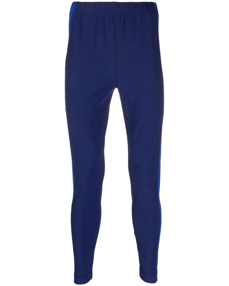 Moncler Leggings mit Logo-Print - Blau Blau