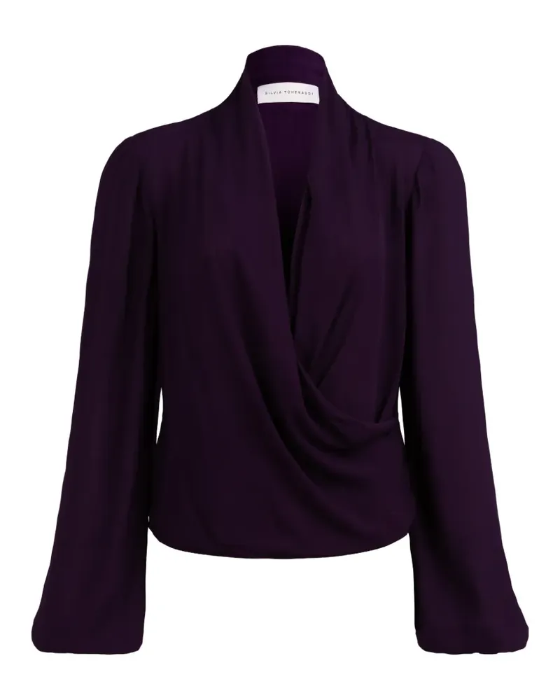 Silvia Tcherassi Tea Bluse im Wickelstil - Violett Violett