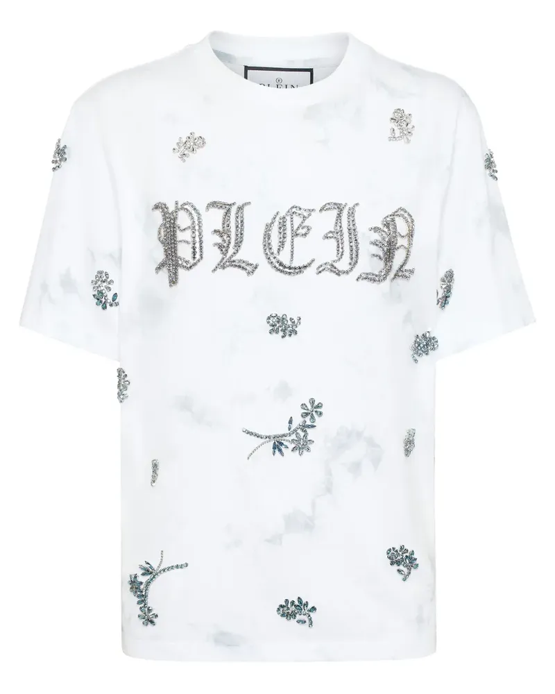 Philipp Plein Flowers T-Shirt - Weiß Weiß