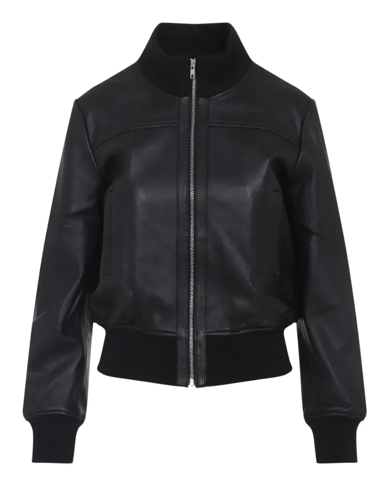 FRANKIE Shop Jacke mit gerippten Bündchen - Schwarz Schwarz