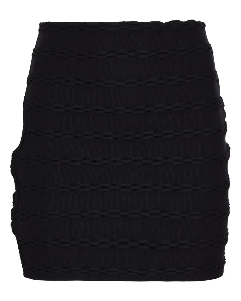 Amir Slama Minirock mit Cut-Out-Detail - Schwarz Schwarz