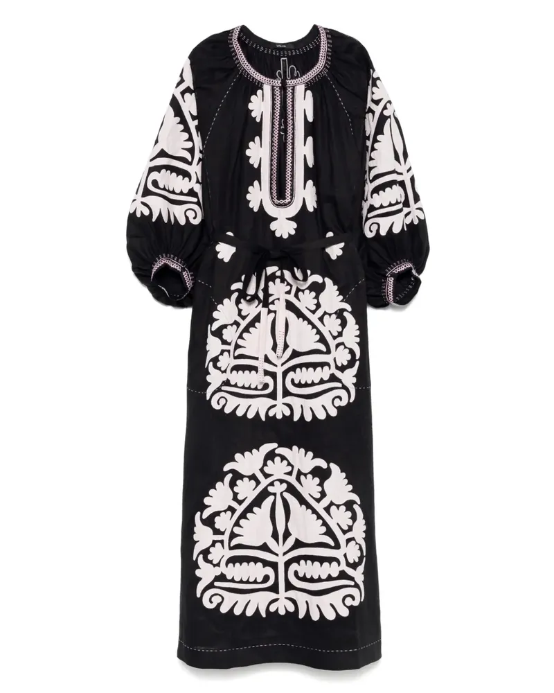 VITA KIN Shalimar' Midikleid - Schwarz Schwarz