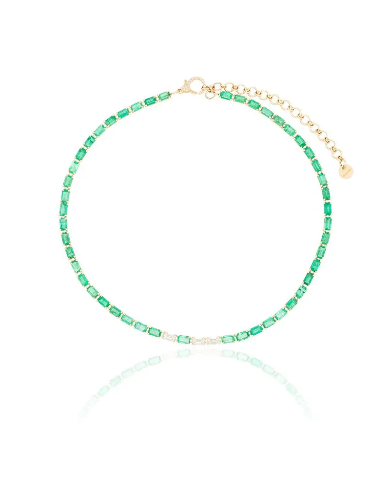 SHAY 18kt 'Tennis' Gelbgoldchoker mit Edelsteinen Gold