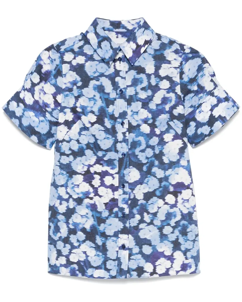 Erdem Hemd mit Blumen-Print - Blau Blau