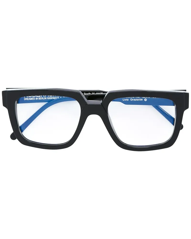 KUBORAUM Brille mit quadratischem Gestell - Schwarz Schwarz