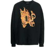 Burning Sweatshirt mit Monogramm-Print