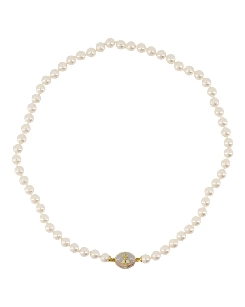 Vivienne Westwood Perlenkette mit Orb-Detail - Rosa Rosa