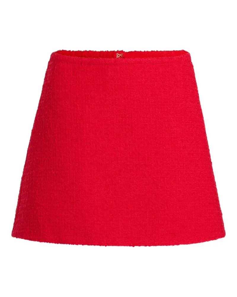 Patou Tweed-Rock in A-Linie - Rot Rot