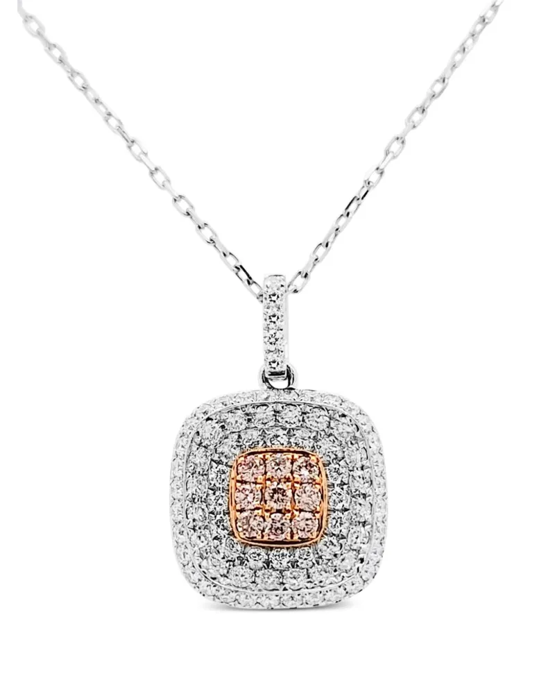 HYT Jewelry 18kt Weißgoldhalskette mit Diamant Weiß