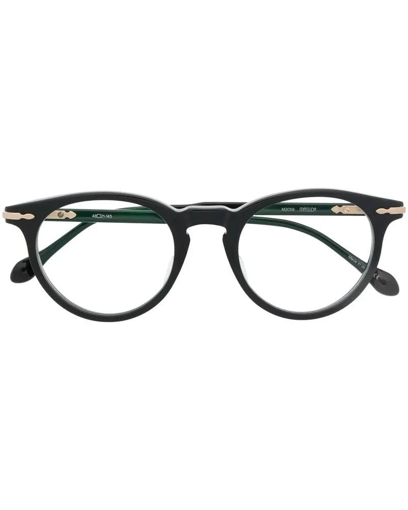 MATSUDA Brille mit rundem Gestell - Schwarz Schwarz