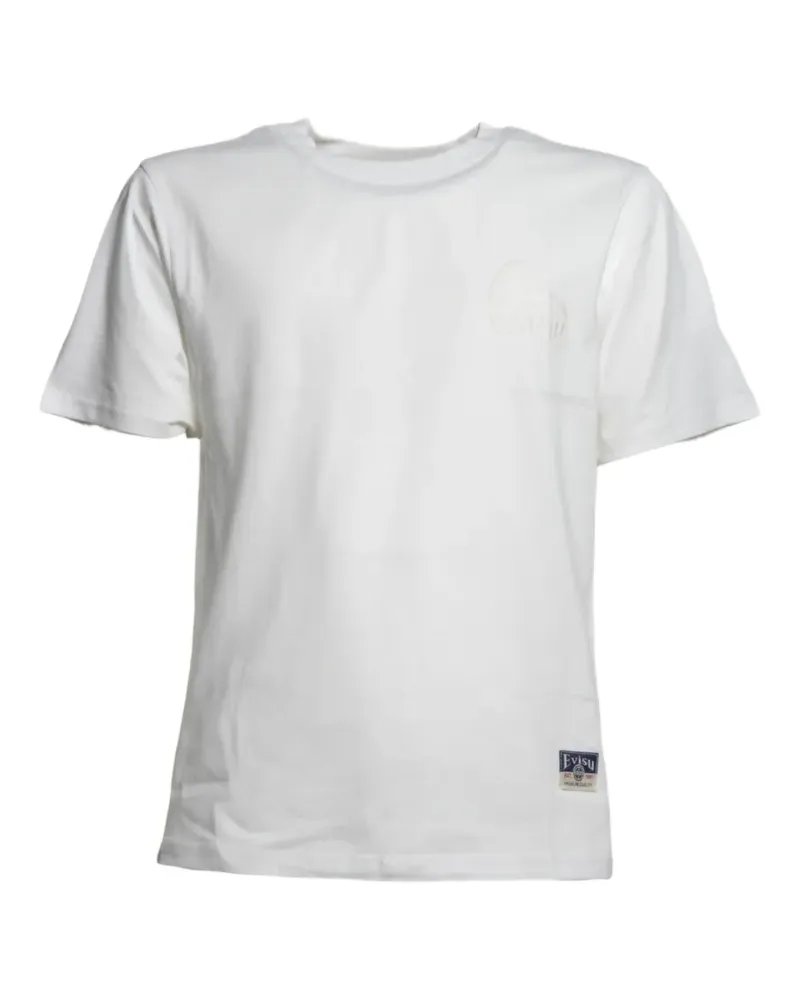 Evisu T-Shirt mit Möwenstickerei - Weiß Weiß