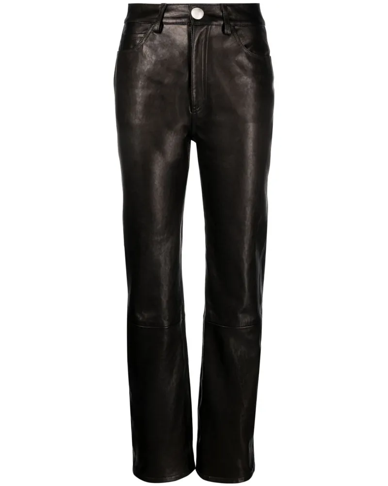 KHAITE The Danielle Lederhose - Schwarz Schwarz