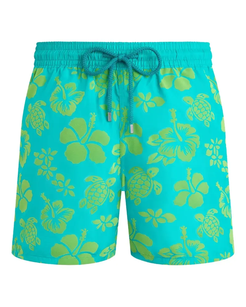 Vilebrequin Tropical Turtles Badeshorts - Blau Blau