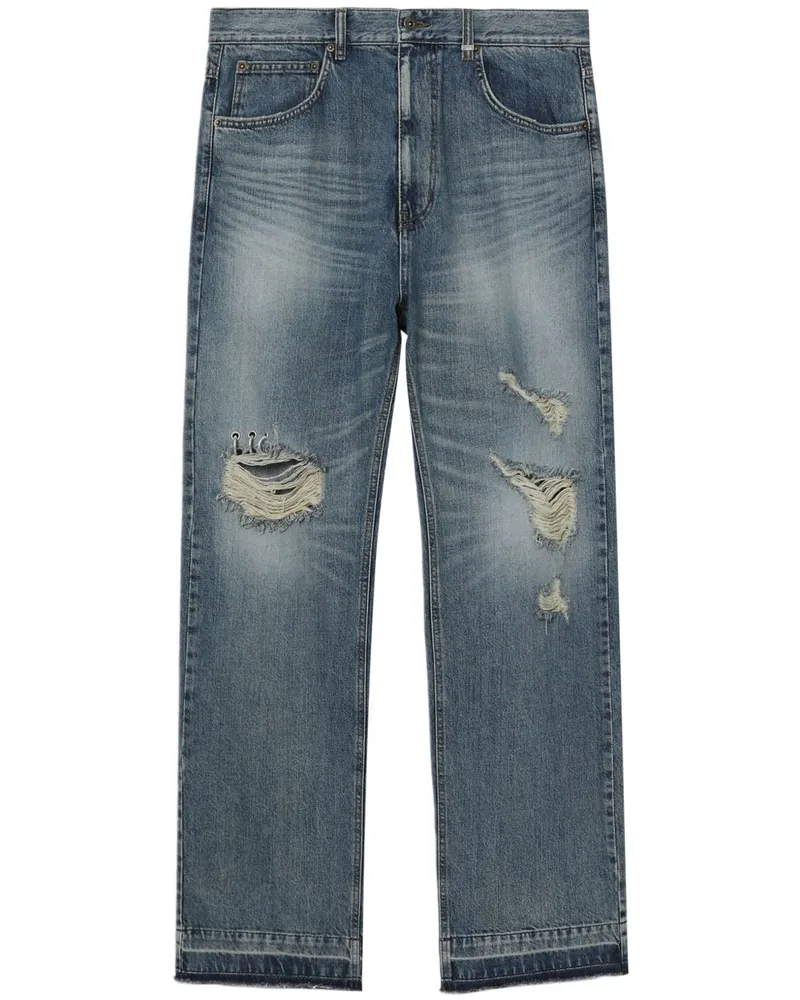 WE 11 DONE Lockere Jeans im Distressed-Look - Blau Blau