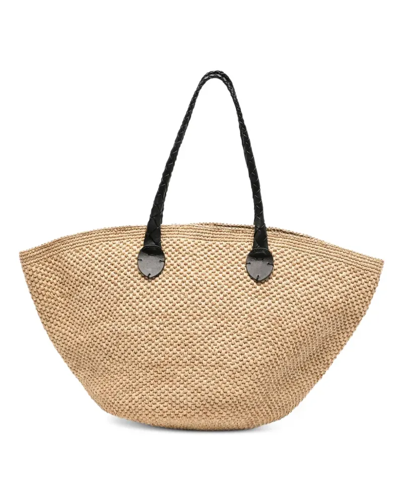 Dragon Diffusion Brunella woven tote bag - Nude Nude