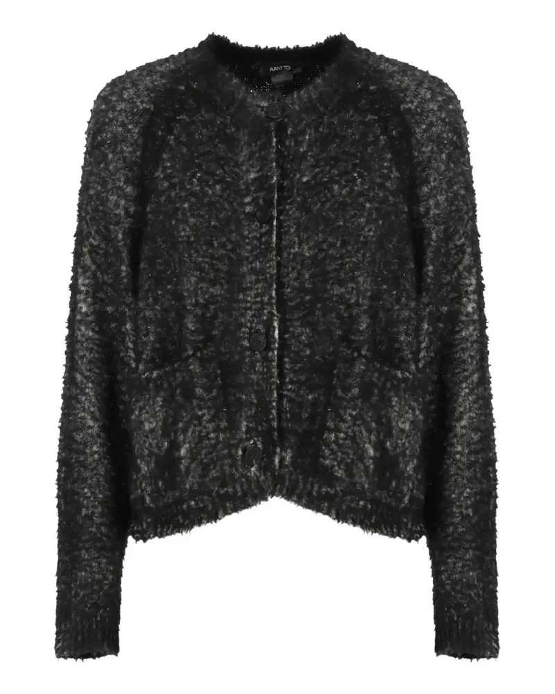 Avant Toi Cardigan aus Boucle-Strick - Schwarz Schwarz