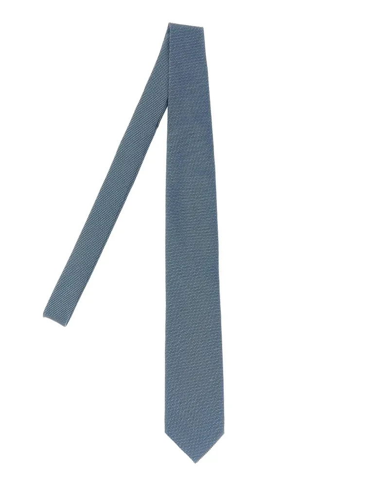 Tom Ford patterned-jacquard tie - Blau Blau