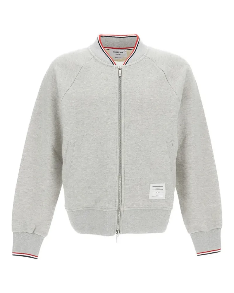 Thom Browne zip-up bomber jacket - Grau Grau