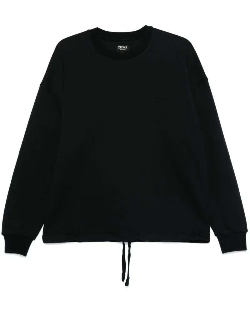 Ermenegildo Zegna Sweatshirt mit Rundhalsausschnitt - Schwarz Schwarz