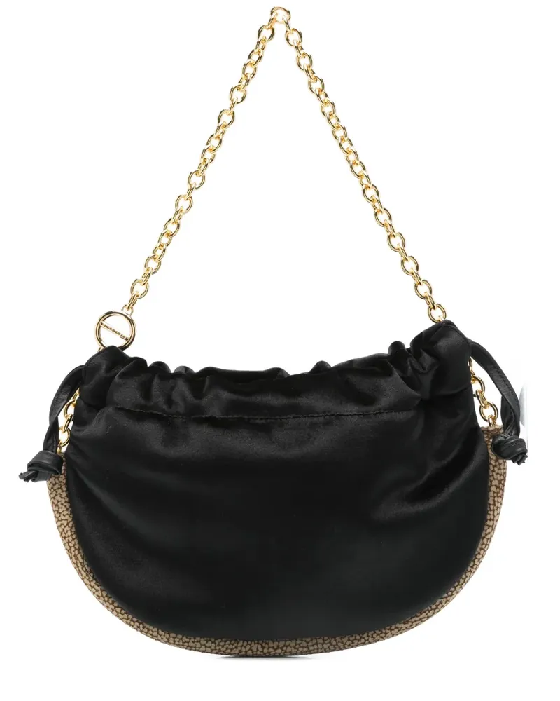 Borbonese Mini Coquille Schultertasche - Schwarz Schwarz