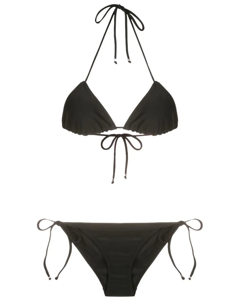 Amir Slama Triangel-Bikini - Schwarz Schwarz