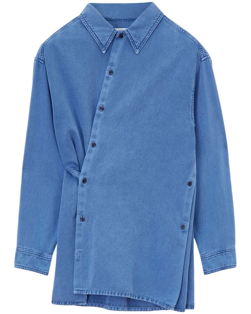 Christophe Lemaire Jeanshemd mit verdrehtem Design - Blau Blau