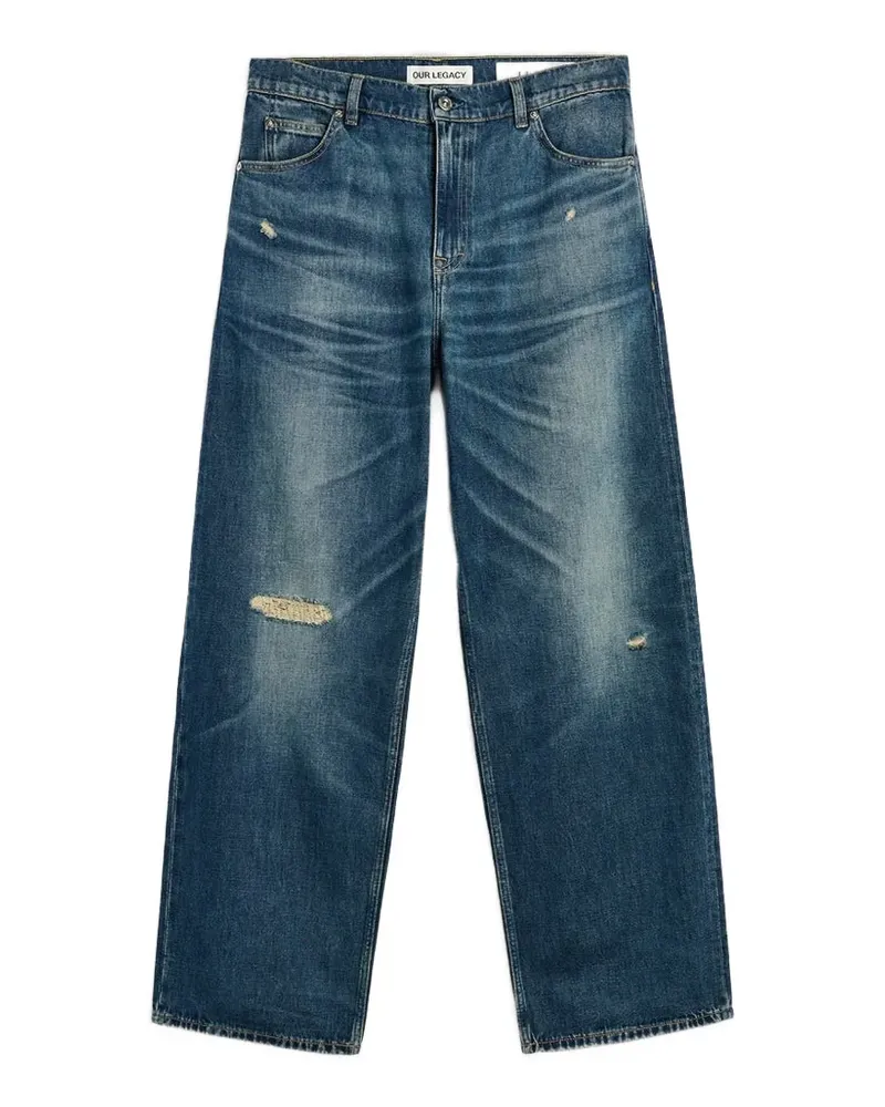 Our Legacy Vast Cut Jeans im Distressed-Look - Blau Blau