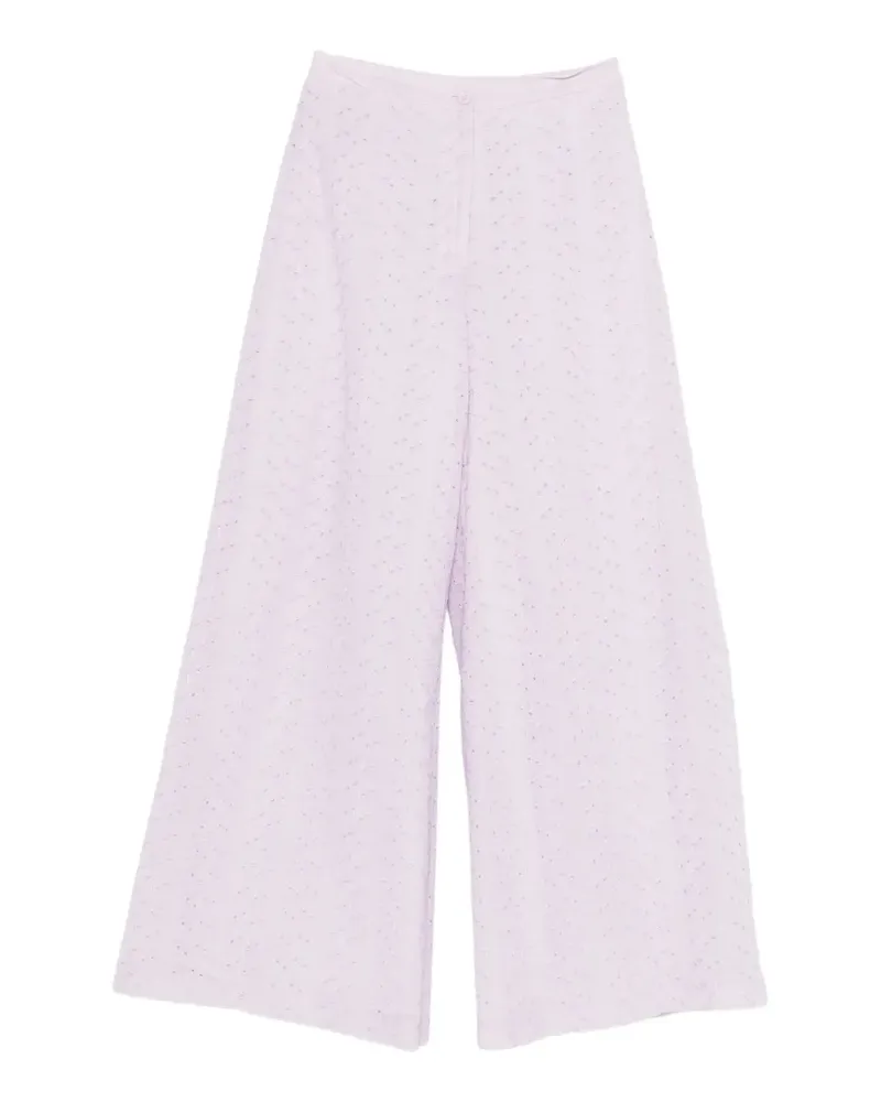 forte_forte broderie-anglaise trousers - Violett Violett