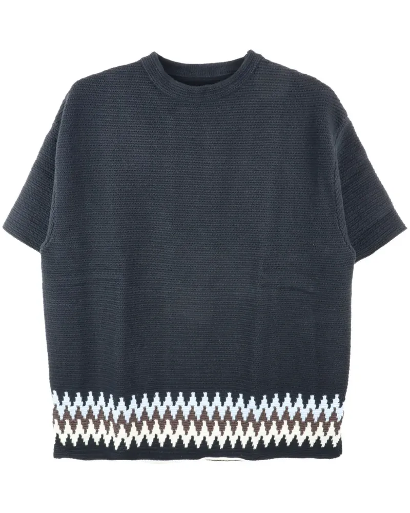 Jil Sander Gestricktes T-Shirt - Schwarz Schwarz