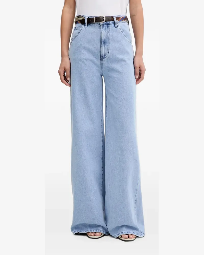 VICOLO belted wide-leg jeans - Blau Blau