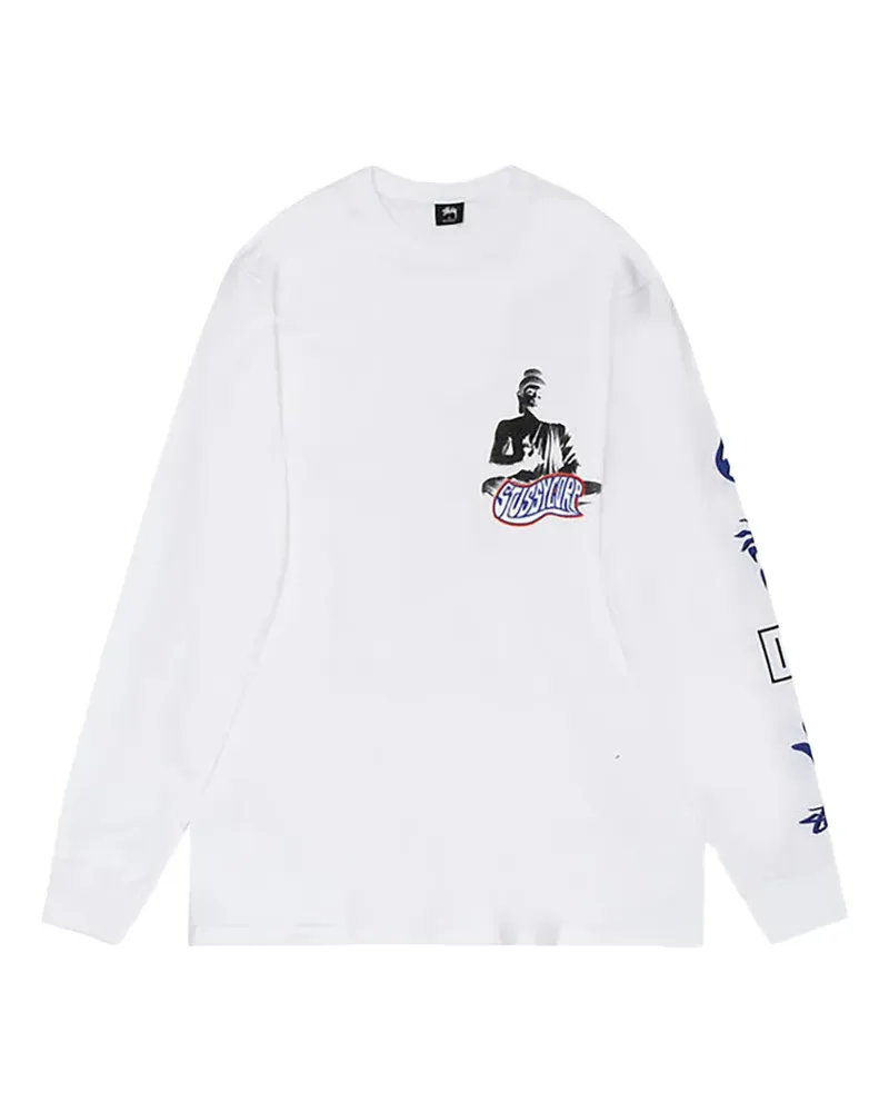 Stüssy Buddha Langarmshirt - Weiß Weiß