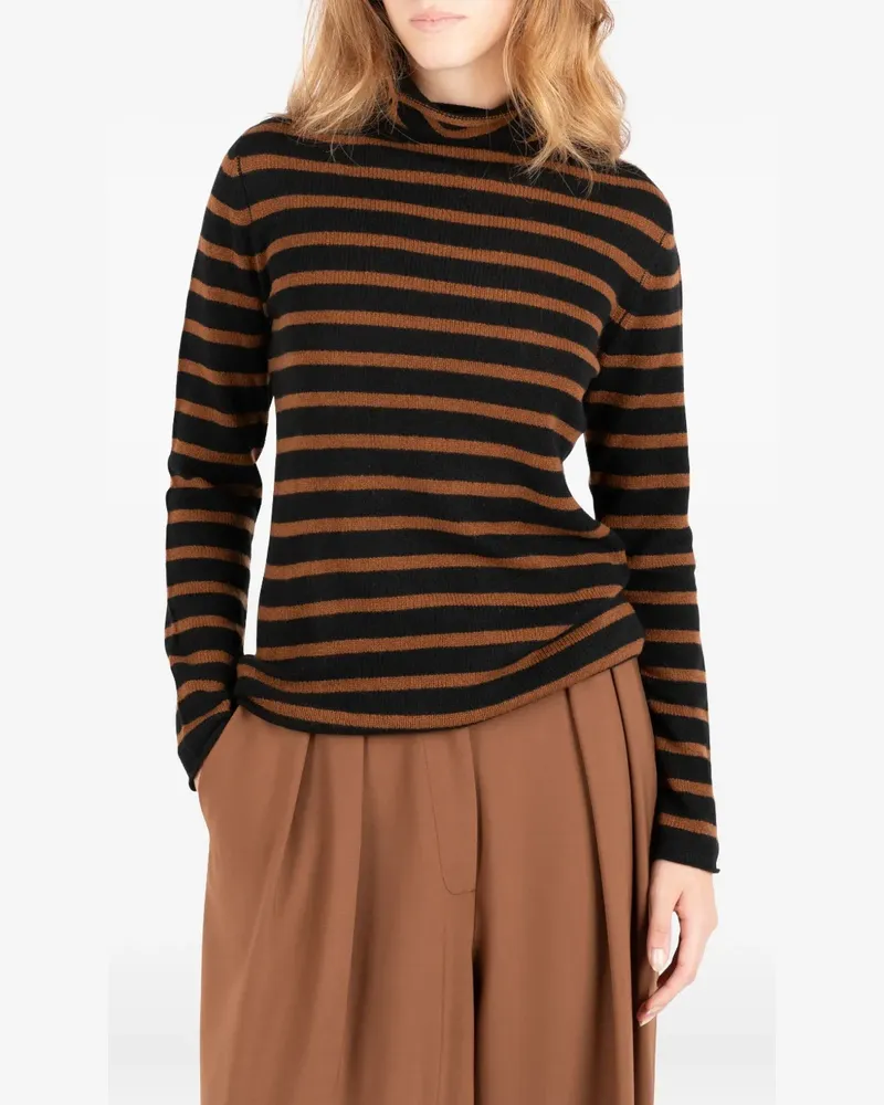 Société Anonyme Gestreifter Rollkragenpullover - Braun Braun