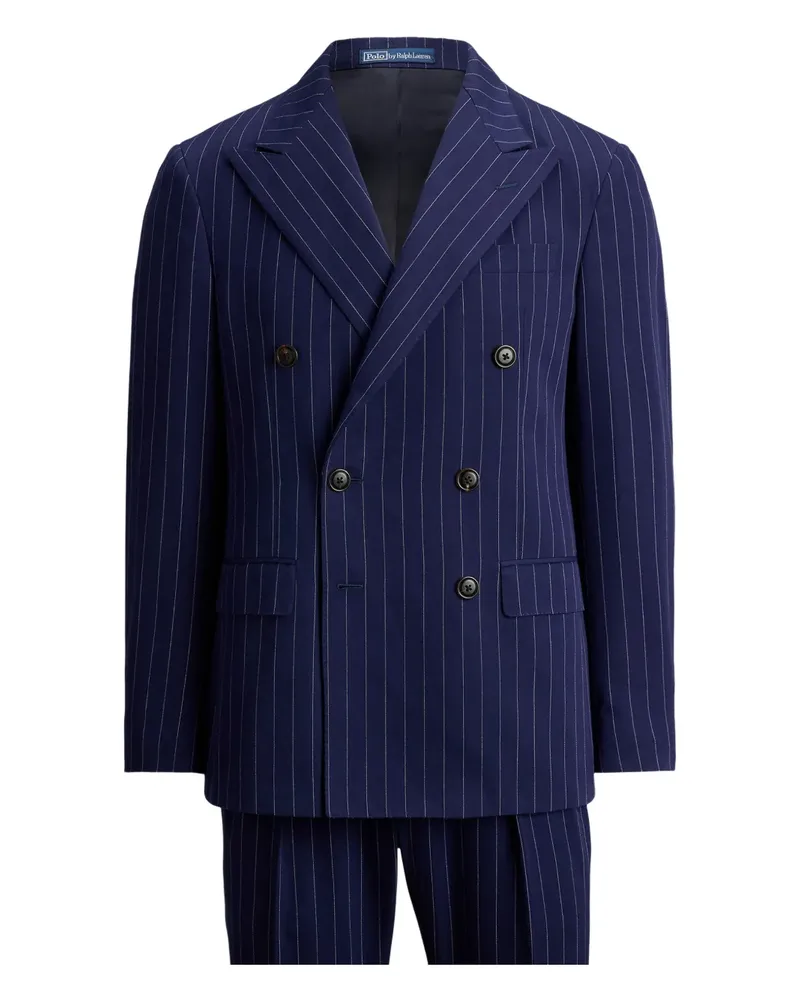 Ralph Lauren Doppelreihiger Anzug mit Nadelstreifen - Blau Blau