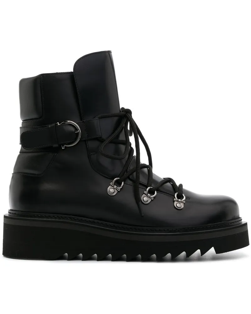 Ferragamo Elimo Stiefel mit Schnürung - Schwarz Schwarz
